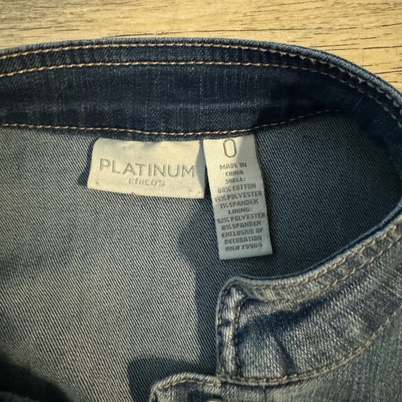 Platinum Chico’s Jean jacket - Picture 4 of 5
